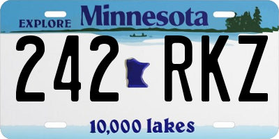 MN license plate 242RKZ