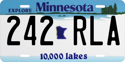 MN license plate 242RLA