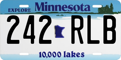 MN license plate 242RLB