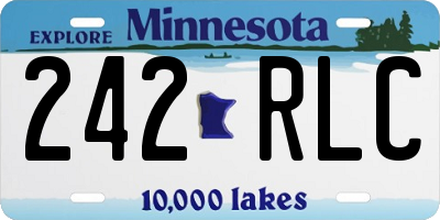 MN license plate 242RLC