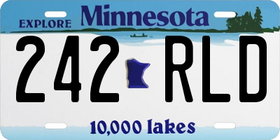 MN license plate 242RLD