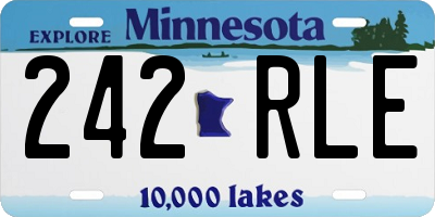 MN license plate 242RLE