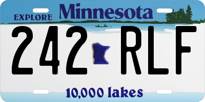 MN license plate 242RLF