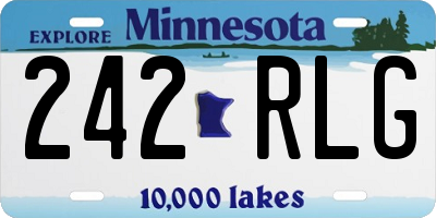MN license plate 242RLG