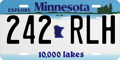MN license plate 242RLH