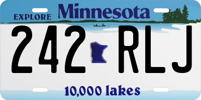 MN license plate 242RLJ