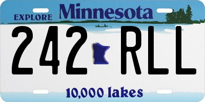 MN license plate 242RLL