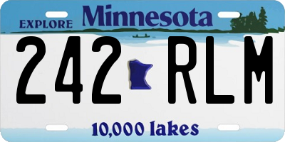 MN license plate 242RLM