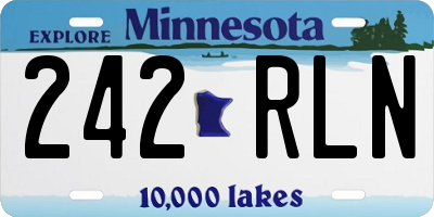 MN license plate 242RLN