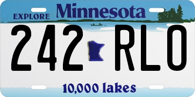 MN license plate 242RLO