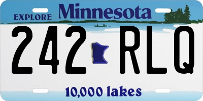 MN license plate 242RLQ