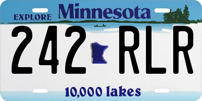 MN license plate 242RLR
