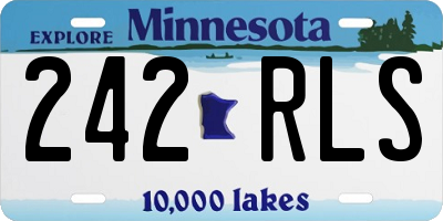 MN license plate 242RLS