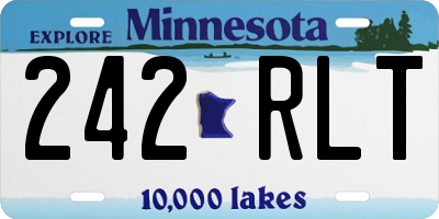 MN license plate 242RLT