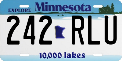 MN license plate 242RLU