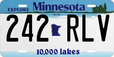 MN license plate 242RLV