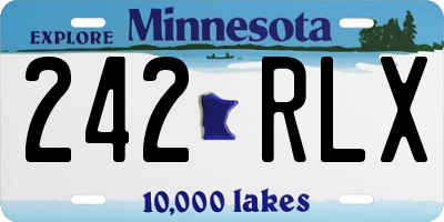 MN license plate 242RLX