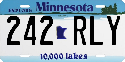 MN license plate 242RLY