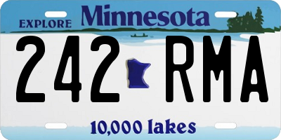 MN license plate 242RMA