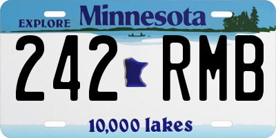 MN license plate 242RMB