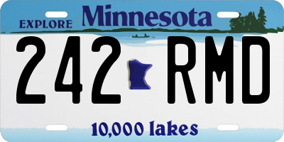 MN license plate 242RMD
