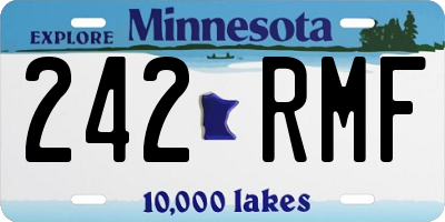 MN license plate 242RMF