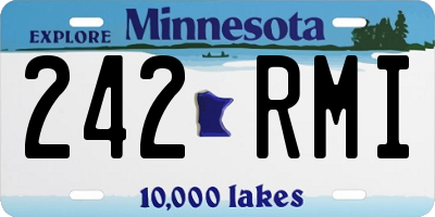 MN license plate 242RMI