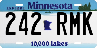 MN license plate 242RMK