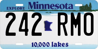 MN license plate 242RMO