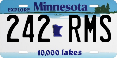 MN license plate 242RMS