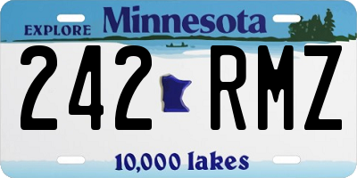 MN license plate 242RMZ
