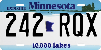 MN license plate 242RQX