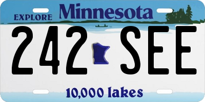 MN license plate 242SEE