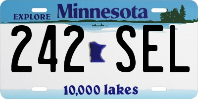 MN license plate 242SEL