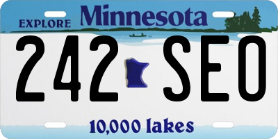 MN license plate 242SEO
