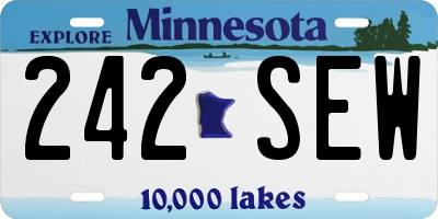 MN license plate 242SEW