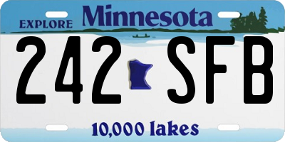 MN license plate 242SFB