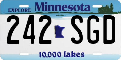 MN license plate 242SGD
