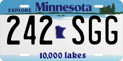 MN license plate 242SGG