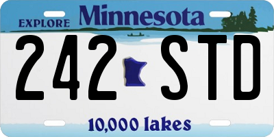MN license plate 242STD