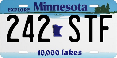 MN license plate 242STF
