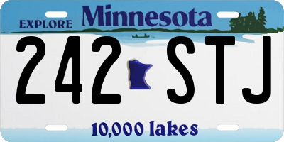 MN license plate 242STJ