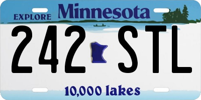 MN license plate 242STL
