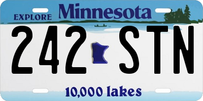 MN license plate 242STN