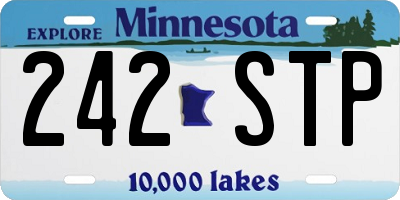 MN license plate 242STP