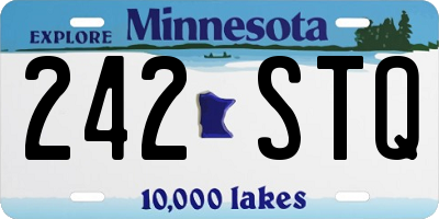 MN license plate 242STQ