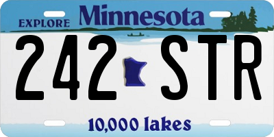 MN license plate 242STR