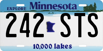 MN license plate 242STS