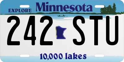 MN license plate 242STU