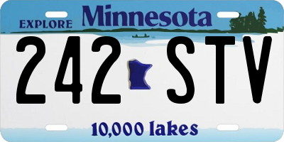 MN license plate 242STV